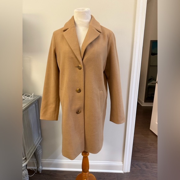 New! Gap Oversized Car 3-button Classic Camel Car Coat - Picture 4 of 15